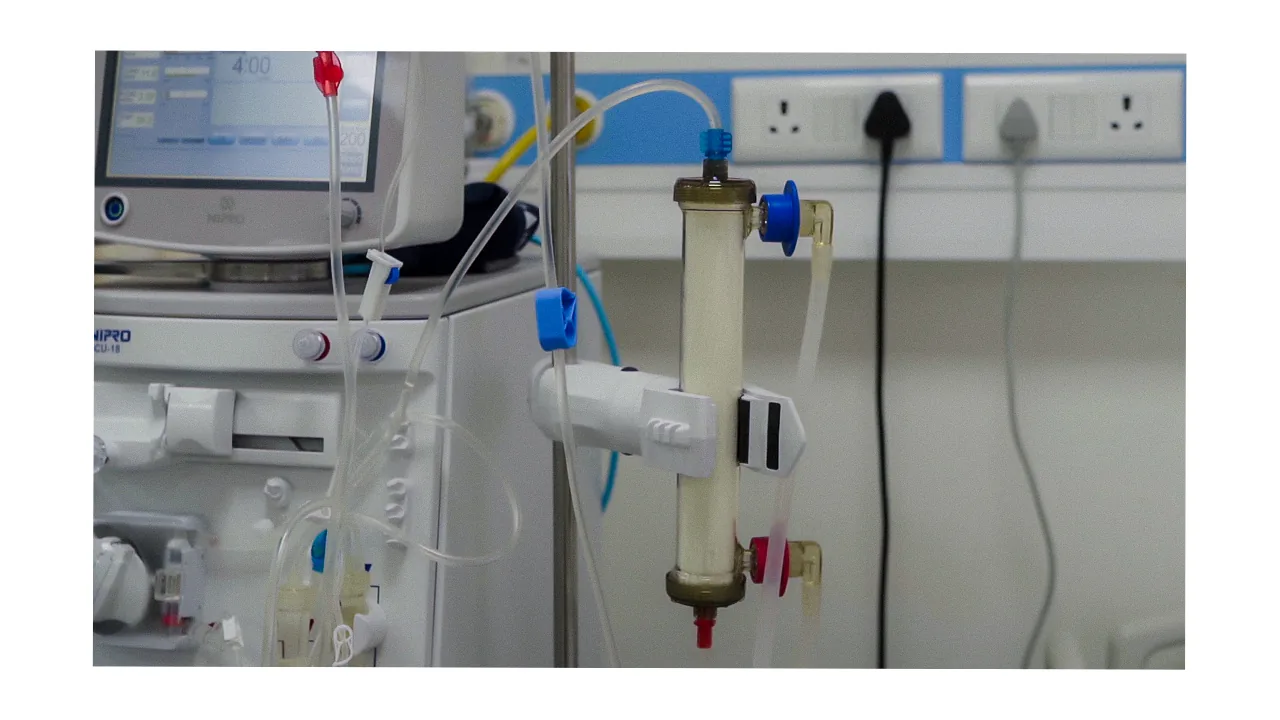 NIPRO dialysis machine with dialyzer at Renacare